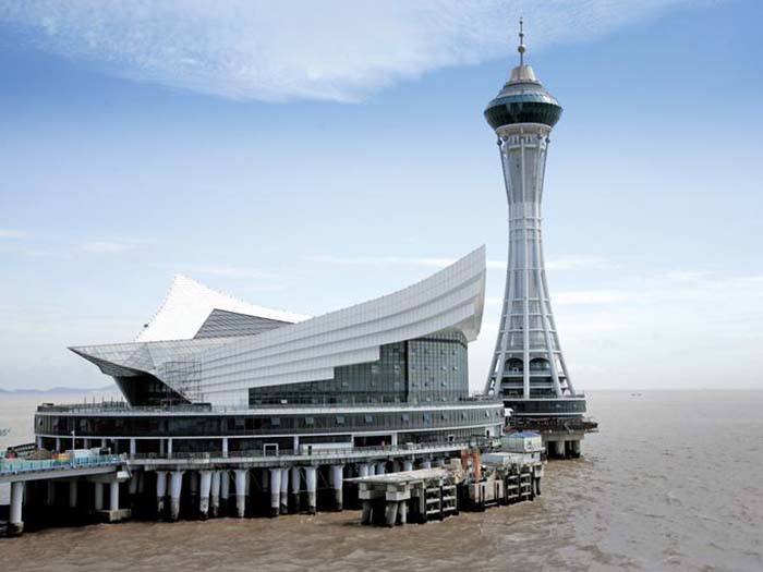 杭州湾跨海大桥海中平台钢结构检测
